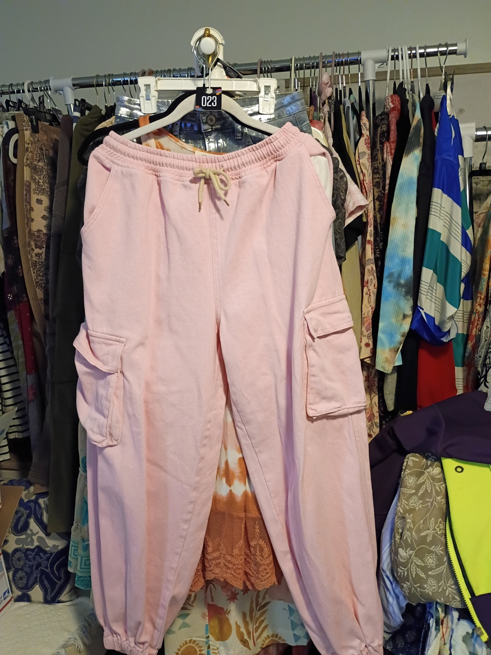 Women's Pink Cargo Jogger Pants - Casual Comfort